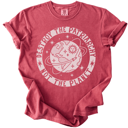 Destroy the Patriarchy Not The Planet Tee - The Rogue Petal Co. - T-Shirt