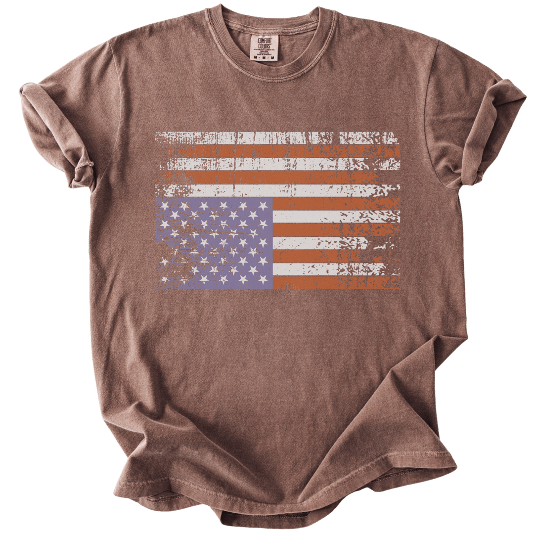 Distressed Upside Down American Flag Tee - The Rogue Petal Co. - T-Shirt