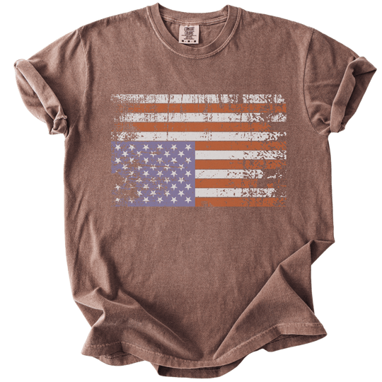 Distressed Upside Down American Flag Tee - The Rogue Petal Co. - T-Shirt