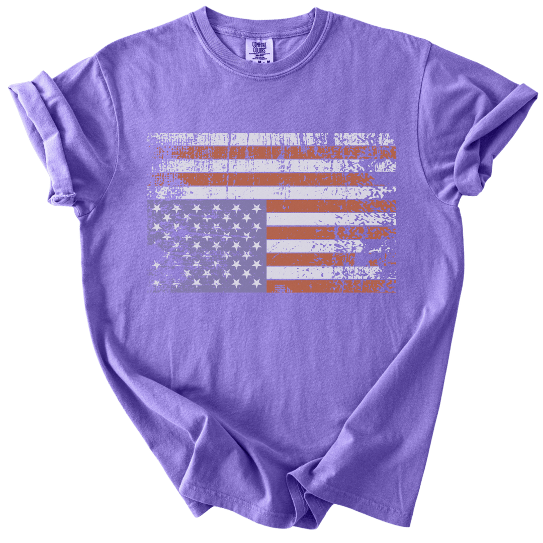 Distressed Upside Down American Flag Tee - The Rogue Petal Co. - T-Shirt