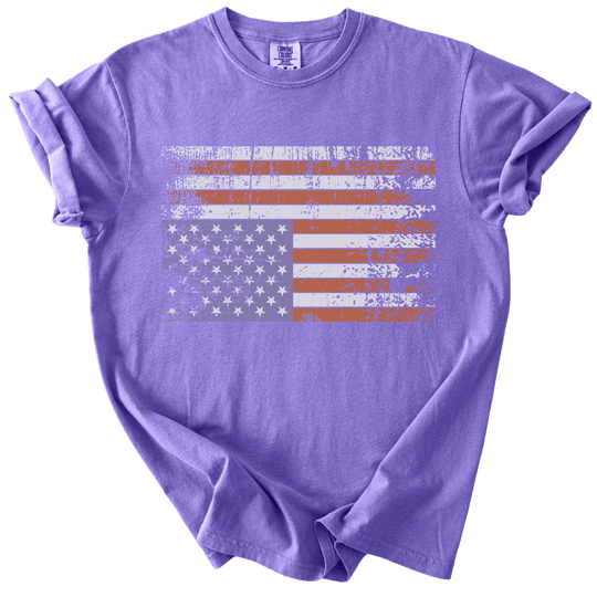Distressed Upside Down American Flag Tee - The Rogue Petal Co. - T-Shirt