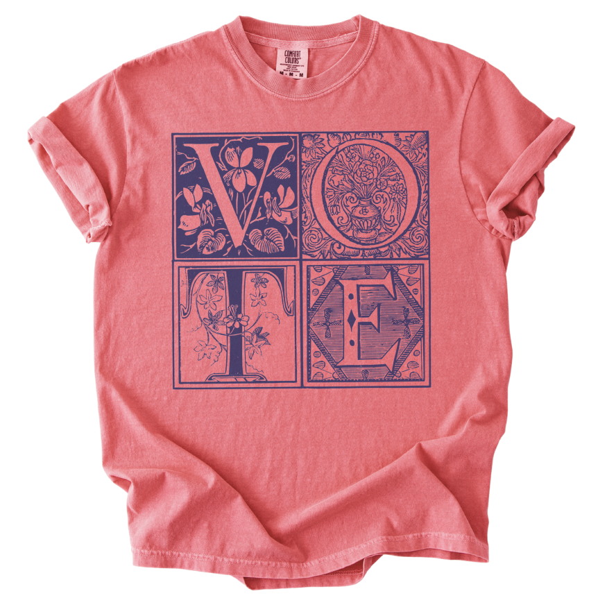Vintage Blockletter Vote Tee
