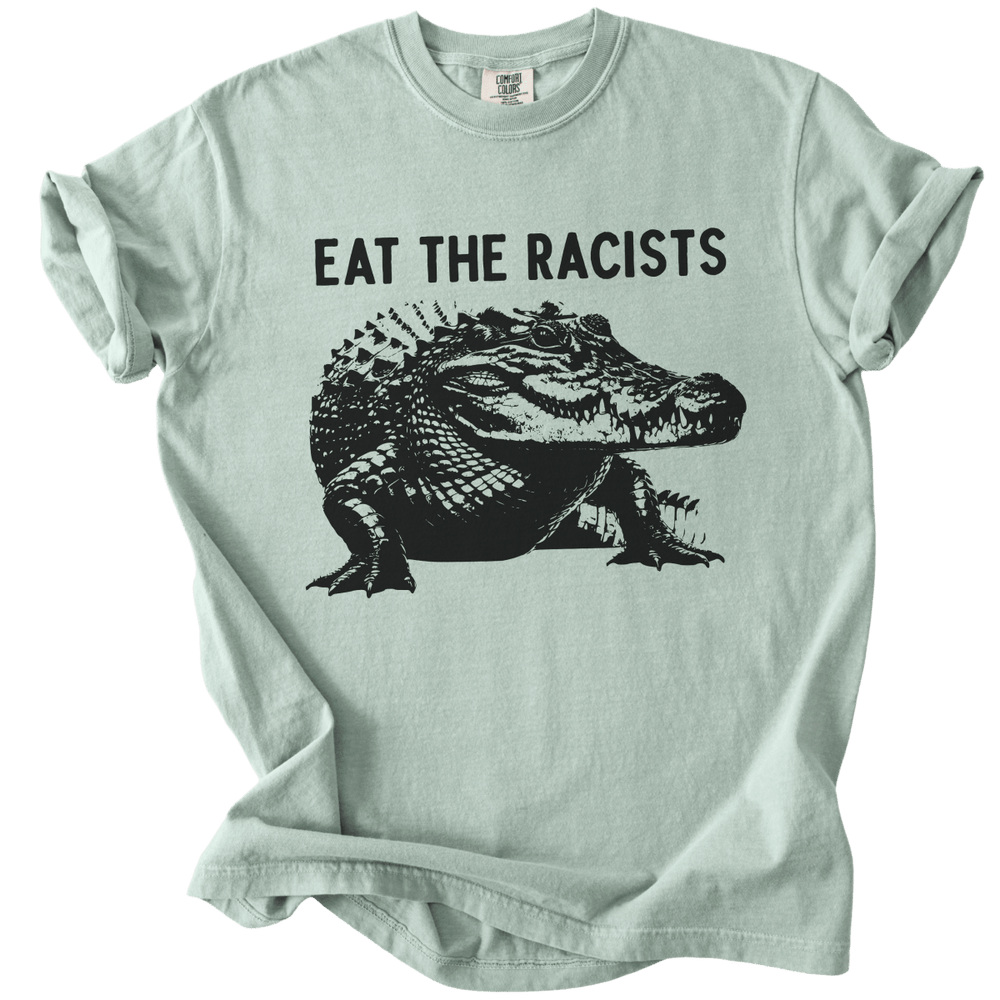 Eat The Racists Alligator Tee - The Rogue Petal Co. - T-Shirt