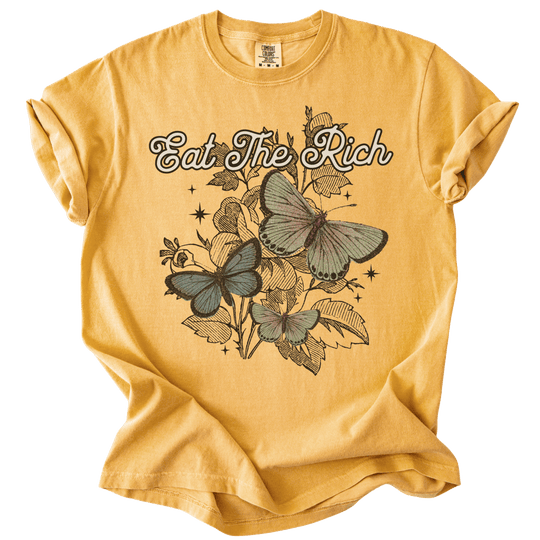 Eat The Rich Floral Butterfly Tee - The Rogue Petal Co. - T-Shirt