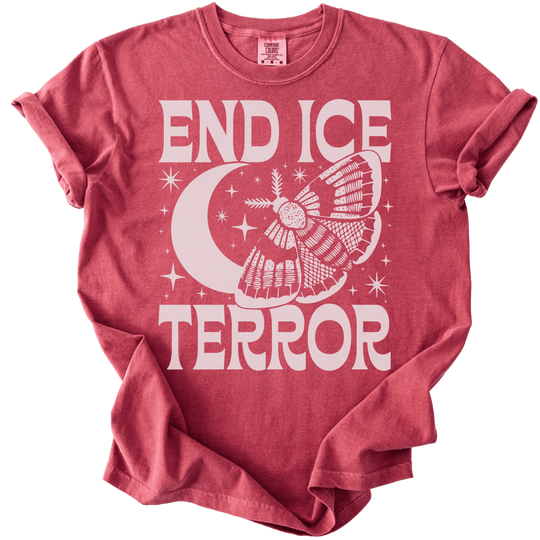 End ICE Terror Moth Moon Tee - The Rogue Petal Co. - T-Shirt