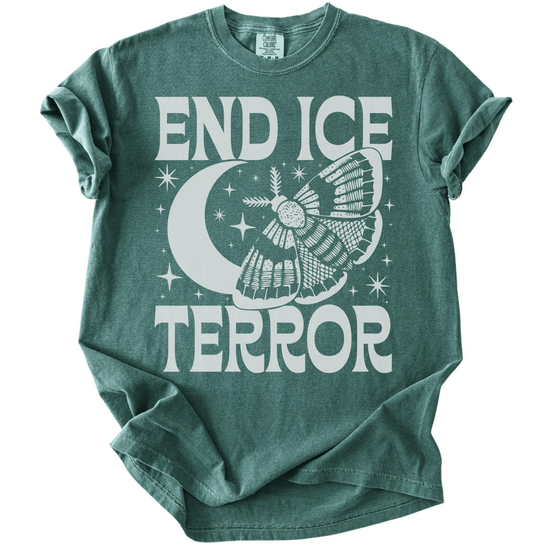 End ICE Terror Moth Moon Tee - The Rogue Petal Co. - T-Shirt