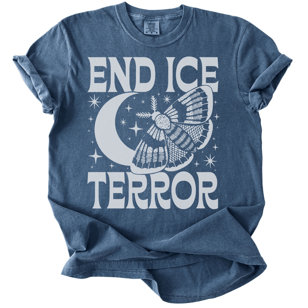End ICE Terror Moth Moon Tee - The Rogue Petal Co. - T-Shirt
