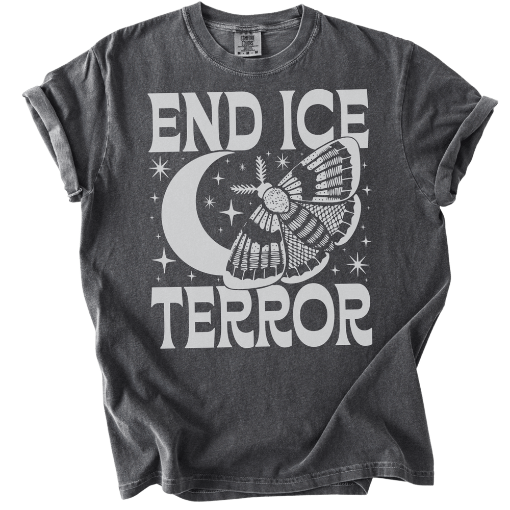 End ICE Terror Moth Moon Tee - The Rogue Petal Co. - T-Shirt