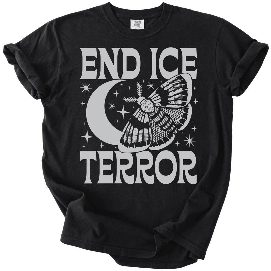 End ICE Terror Moth Moon Tee - The Rogue Petal Co. - T-Shirt