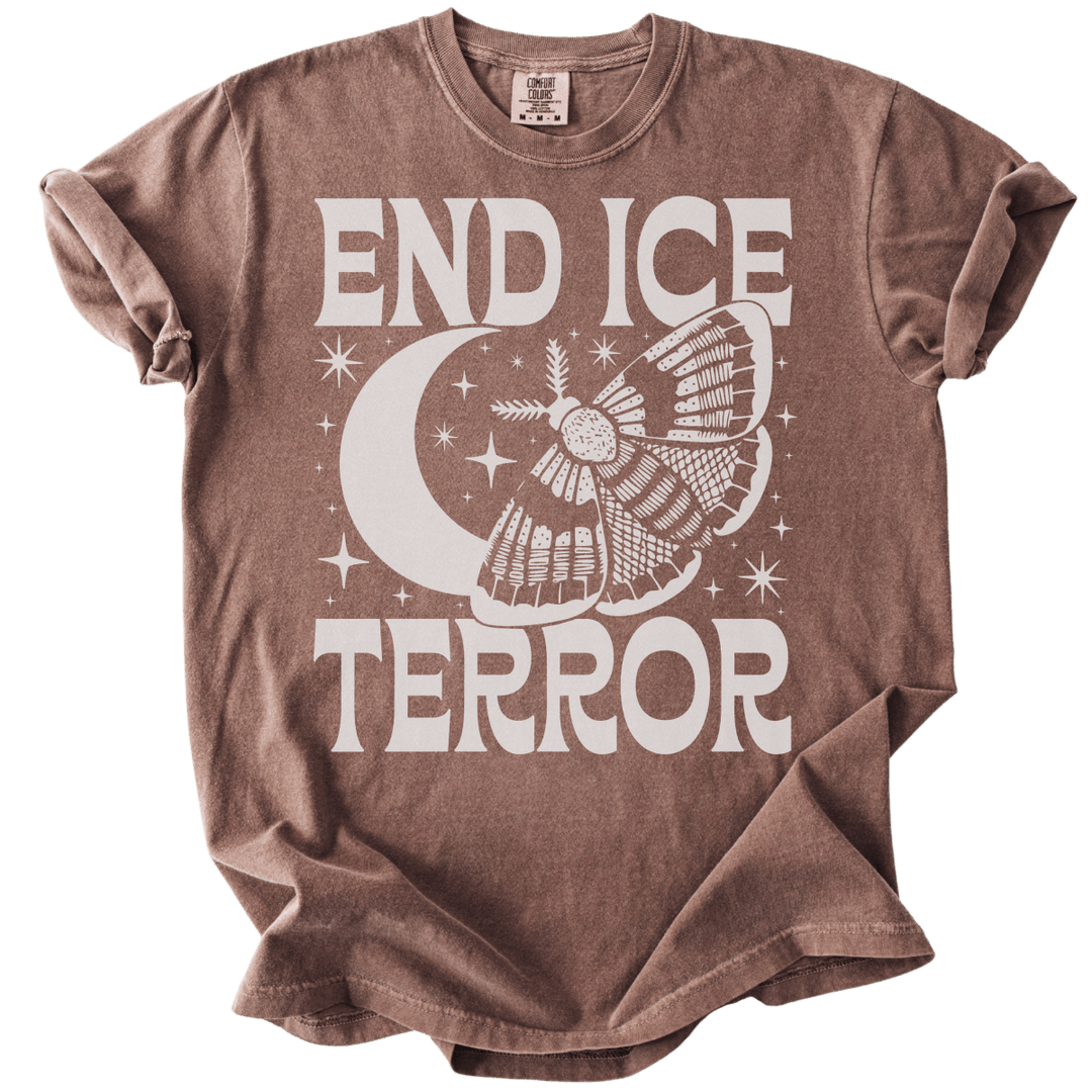 End ICE Terror Moth Moon Tee - The Rogue Petal Co. - T-Shirt