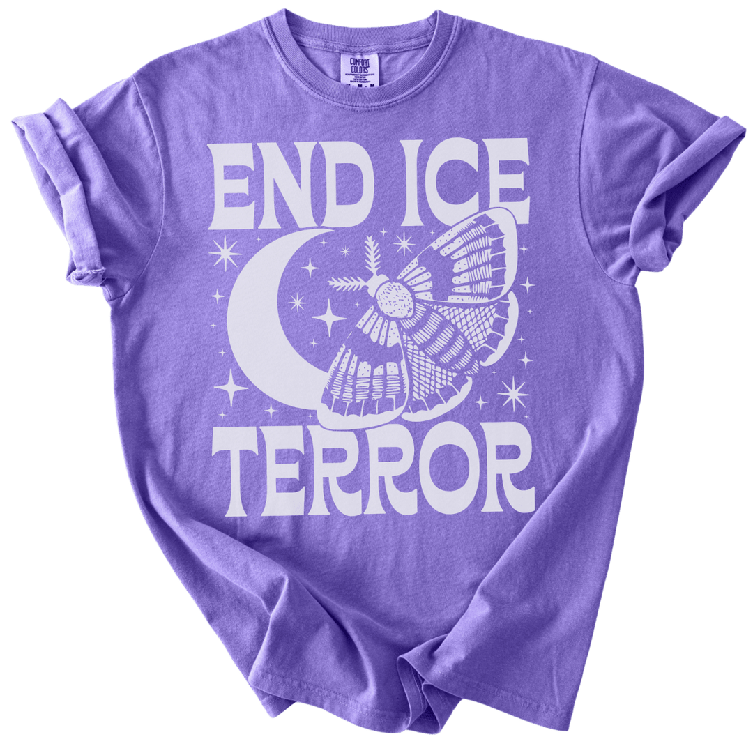 End ICE Terror Moth Moon Tee - The Rogue Petal Co. - T-Shirt
