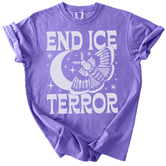 End ICE Terror Moth Moon Tee - The Rogue Petal Co. - T-Shirt
