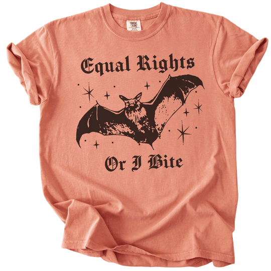 Equal Rights Or I Bite Bat Tee - The Rogue Petal Co. - T-Shirt