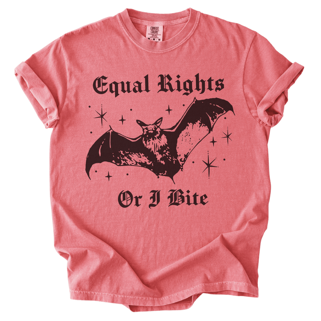 Equal Rights Or I Bite Bat Tee - The Rogue Petal Co. - T-Shirt