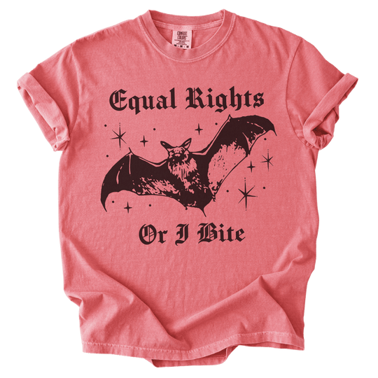 Equal Rights Or I Bite Bat Tee - The Rogue Petal Co. - T-Shirt