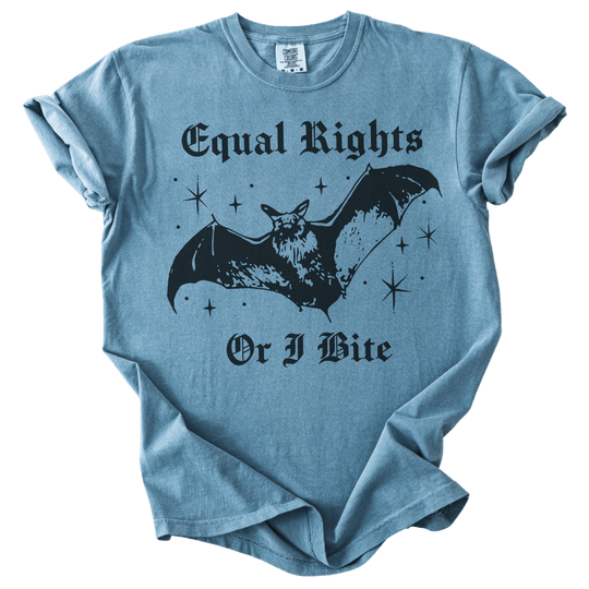 Equal Rights Or I Bite Bat Tee - The Rogue Petal Co. - T-Shirt