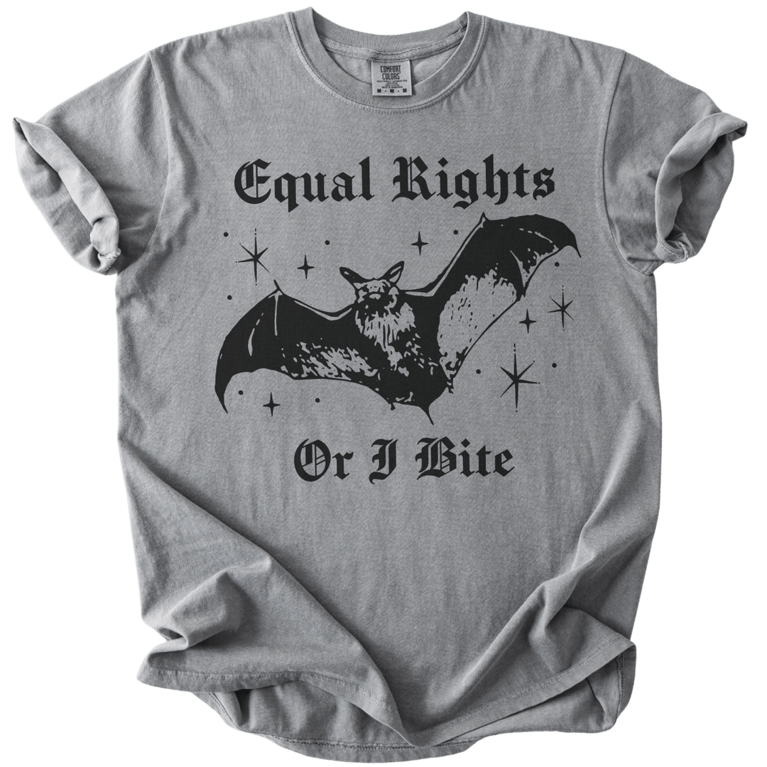 Equal Rights Or I Bite Bat Tee - The Rogue Petal Co. - T-Shirt