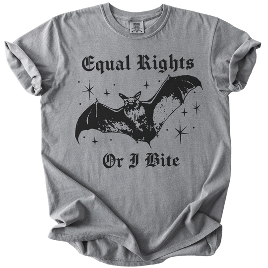 Equal Rights Or I Bite Bat Tee - The Rogue Petal Co. - T-Shirt