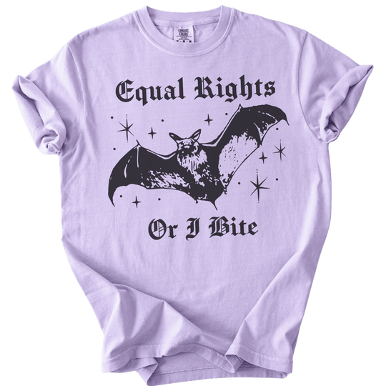 Equal Rights Or I Bite Bat Tee - The Rogue Petal Co. - T-Shirt
