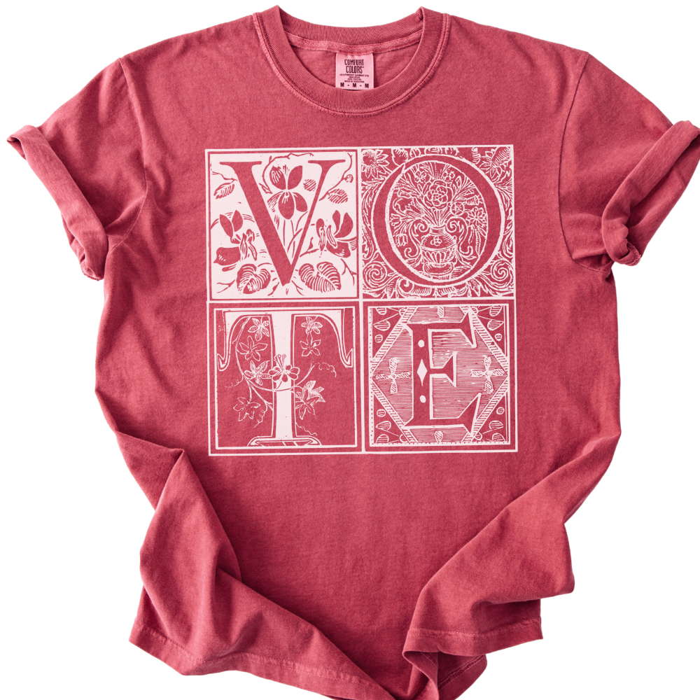 Vintage Blockletter Vote Tee