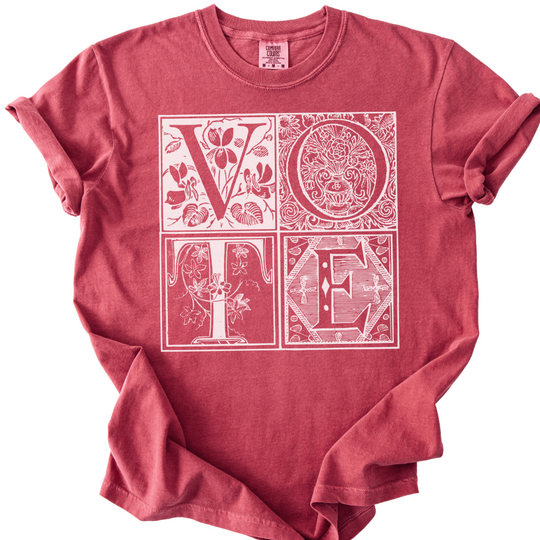 Vintage Blockletter Vote Tee