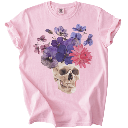 Floral Collage Skull Tee - The Rogue Petal Co. - T-Shirt