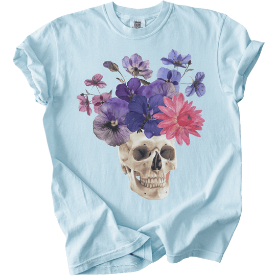 Floral Collage Skull Tee - The Rogue Petal Co. - T-Shirt