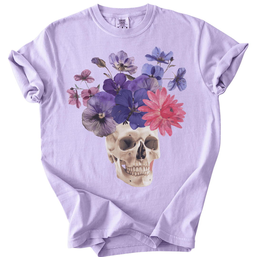 Floral Collage Skull Tee - The Rogue Petal Co. - T-Shirt