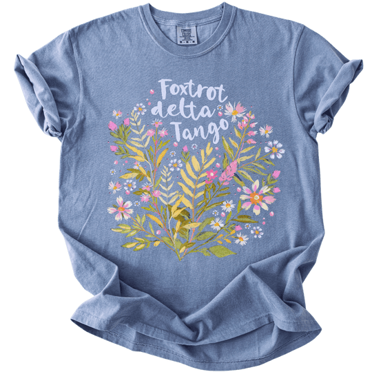 Floral Foxtrot Delta Tango Tee - The Rogue Petal Co. - T-Shirt