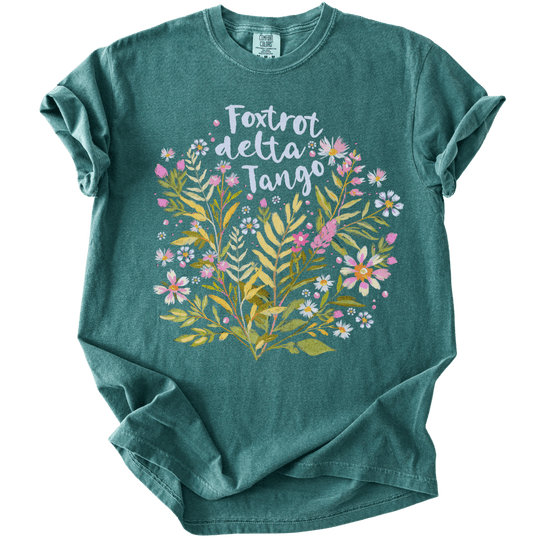 Floral Foxtrot Delta Tango Tee - The Rogue Petal Co. - T-Shirt