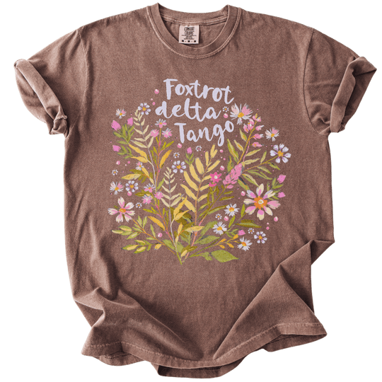 Floral Foxtrot Delta Tango Tee - The Rogue Petal Co. - T-Shirt