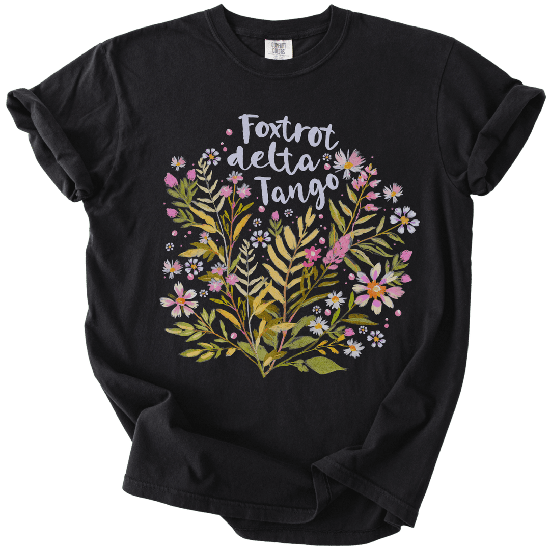 Floral Foxtrot Delta Tango Tee - The Rogue Petal Co. - T-Shirt