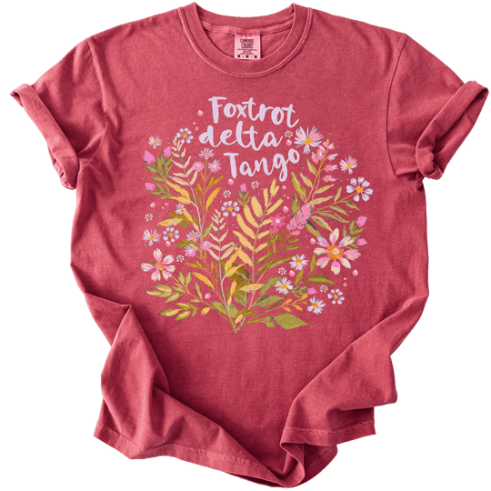 Floral Foxtrot Delta Tango Tee - The Rogue Petal Co. - T-Shirt