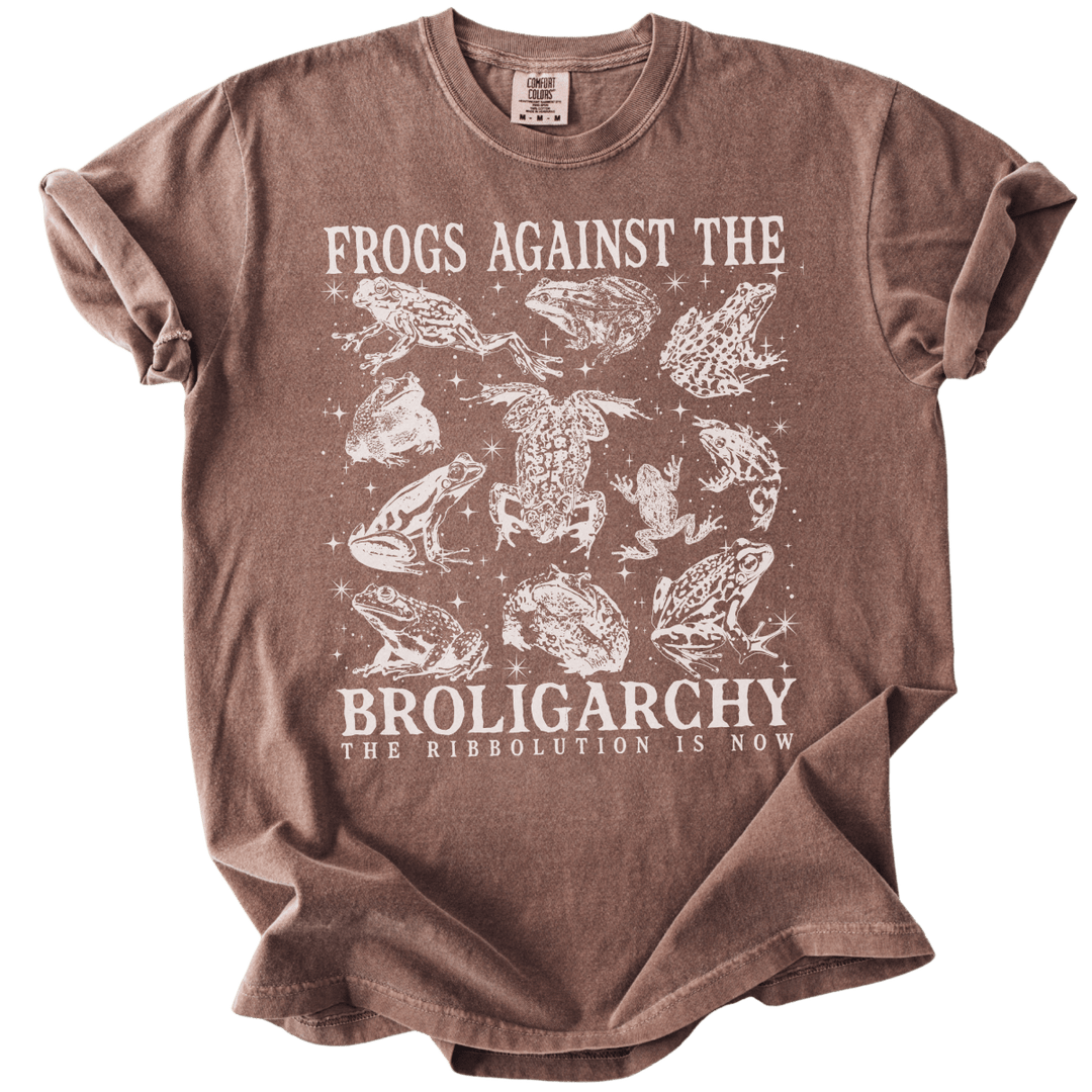 Frogs Against The Broligarchy Tee - The Rogue Petal Co. - T-Shirt