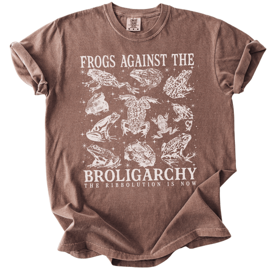 Frogs Against The Broligarchy Tee - The Rogue Petal Co. - T-Shirt