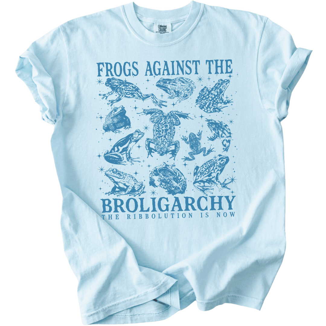 Frogs Against The Broligarchy Tee - The Rogue Petal Co. - T-Shirt