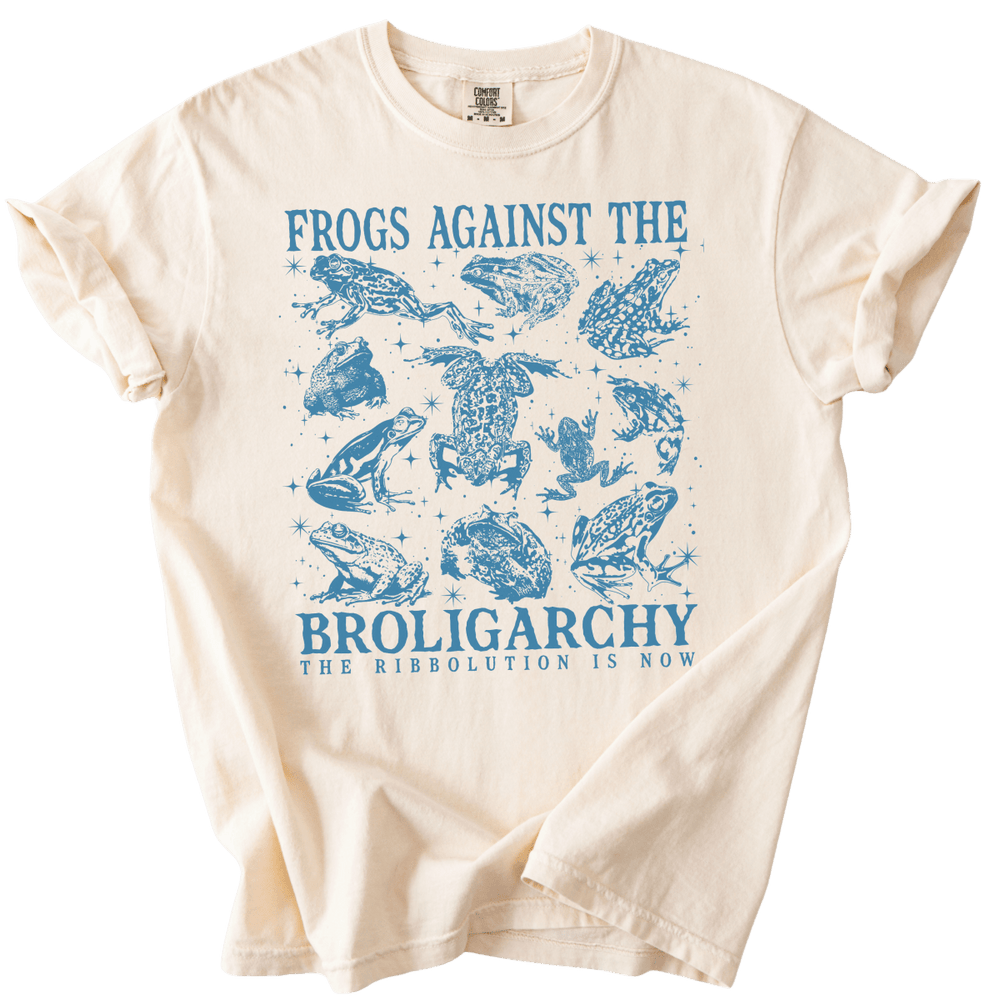 Frogs Against The Broligarchy Tee - The Rogue Petal Co. - T-Shirt