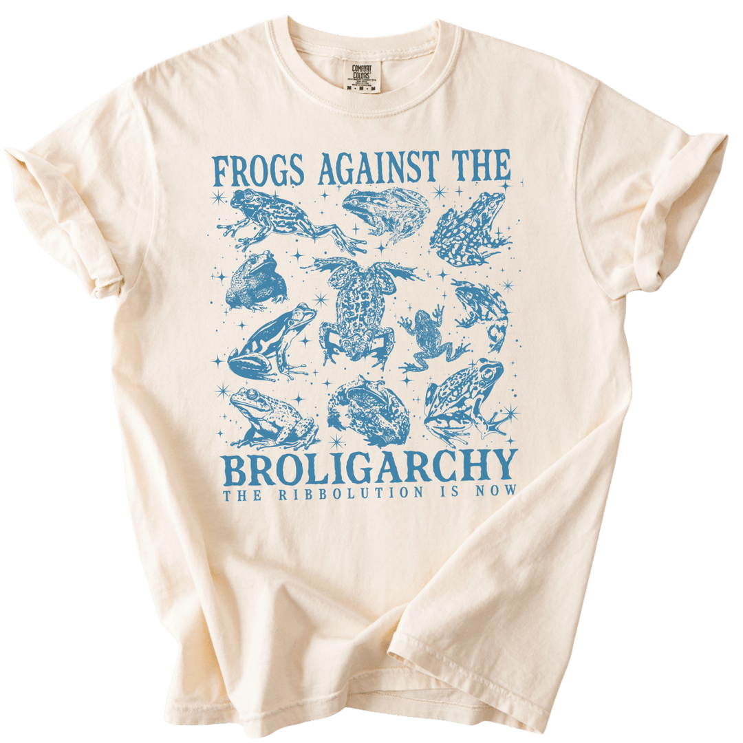 Frogs Against The Broligarchy Tee - The Rogue Petal Co. - T-Shirt