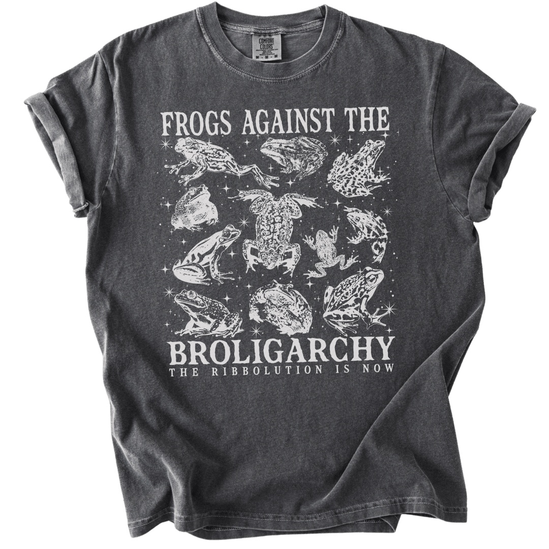 Frogs Against The Broligarchy Tee - The Rogue Petal Co. - T-Shirt