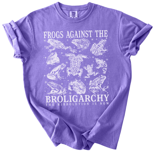 Frogs Against The Broligarchy Tee - The Rogue Petal Co. - T-Shirt