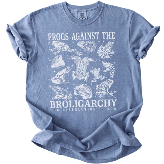 Frogs Against The Broligarchy Tee - The Rogue Petal Co. - T-Shirt