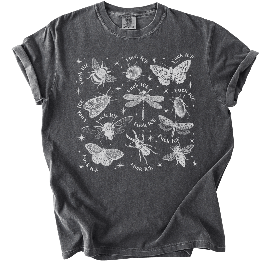 Fuck ICE Celestial Bugs Tee - The Rogue Petal Co. - T-Shirt
