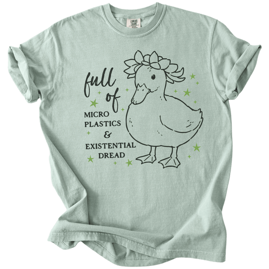 Full of Microplastics &amp; Existential Dread Duck Tee - The Rogue Petal Co. - T-Shirt