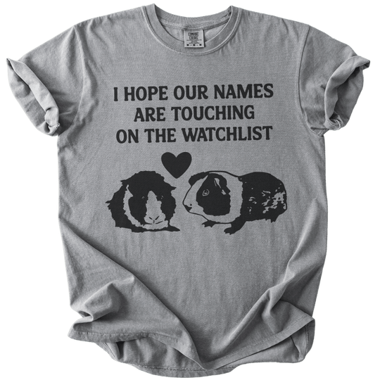 I Hope Our Names Are Touching On The Watchlist Tee - The Rogue Petal Co. - T-Shirt