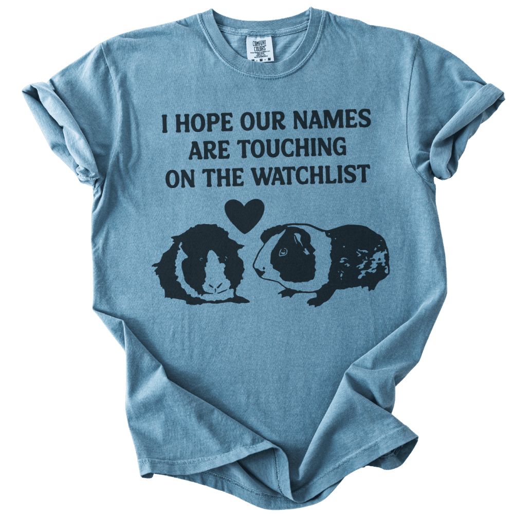 I Hope Our Names Are Touching On The Watchlist Tee - The Rogue Petal Co. - T-Shirt
