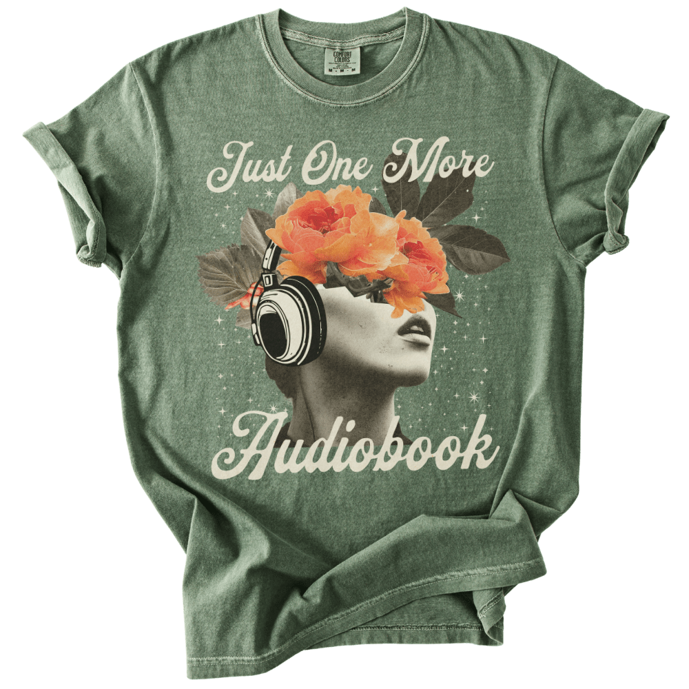Just One More Audiobook Collage Tee - The Rogue Petal Co. - T-Shirt