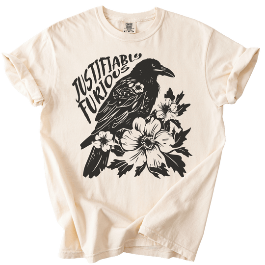 Justifiably Furious Crow Tee - The Rogue Petal Co. - T-Shirt