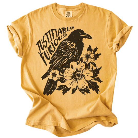 Justifiably Furious Crow Tee - The Rogue Petal Co. - T-Shirt