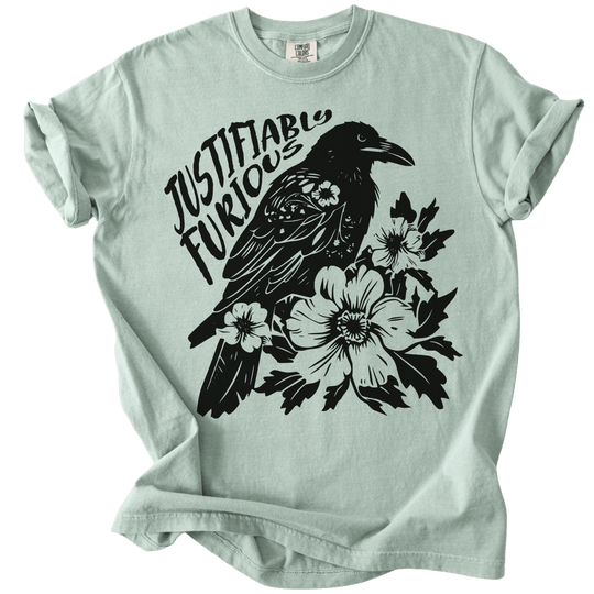 Justifiably Furious Crow Tee - The Rogue Petal Co. - T-Shirt