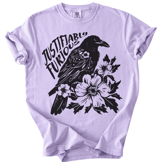 Justifiably Furious Crow Tee - The Rogue Petal Co. - T-Shirt